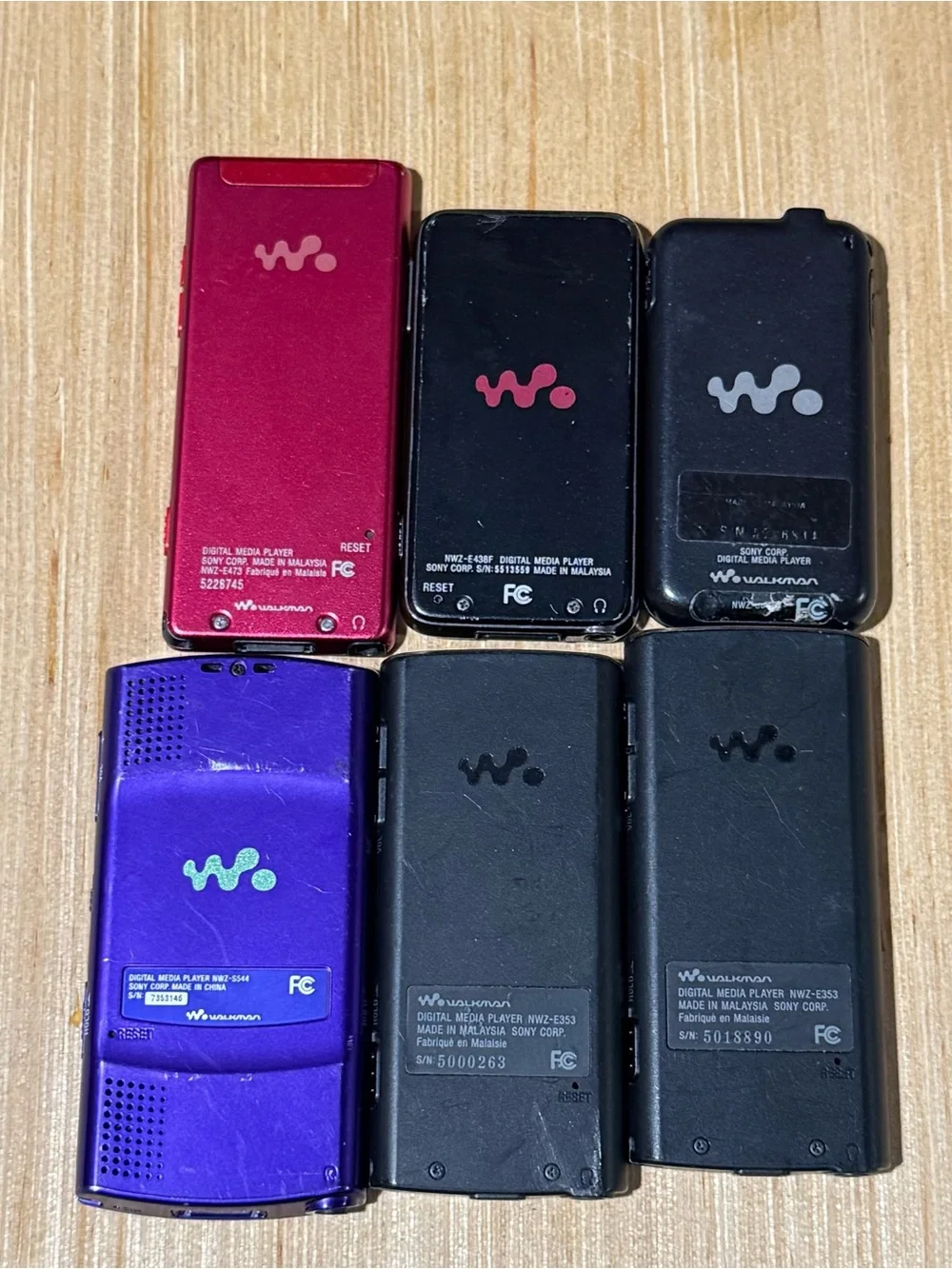 6-Sony Walkman FMRadio MP3 Digital Media Player NWZ-E438F/E473/2-E353-S615F-S544